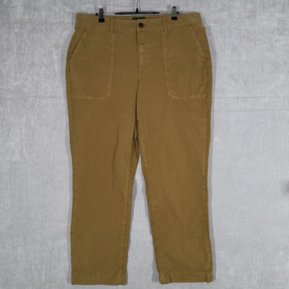 Orvis Womens 1856 Stretch Poplin Utility Pants Field Khaki Size 16